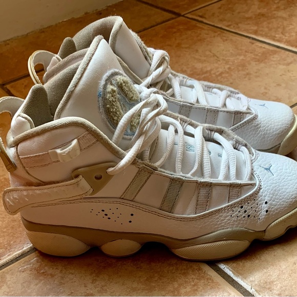 Air Joran 6 rings girls sneakers size 3.5 cream and white - Picture 4 of 6